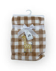 M/C PRINTED FLANNEL BLANKET BOY'S GIRAFFE