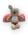 M/C PRINTED FLANNEL BLANKET WITH TOY SET GIRL'S PINK REINDEER