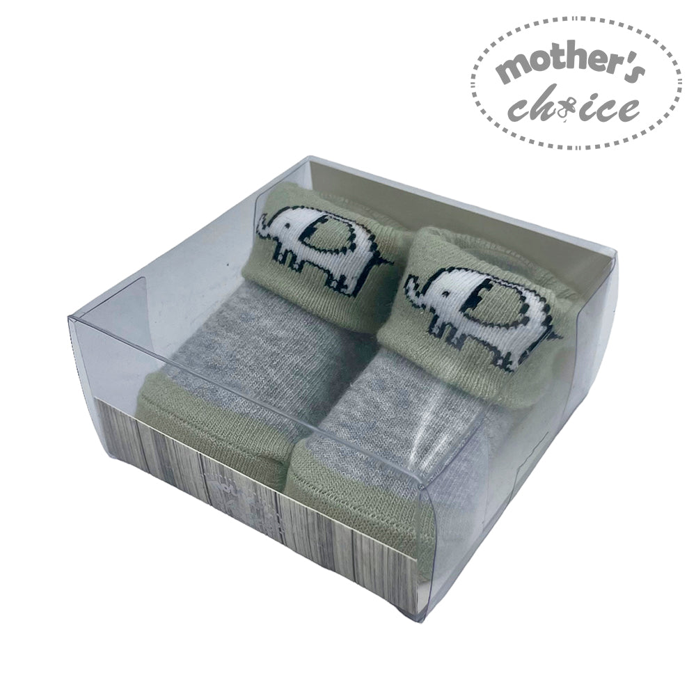 Mothers Choice  Fancy Box Socks `Olive/Grey Elie`