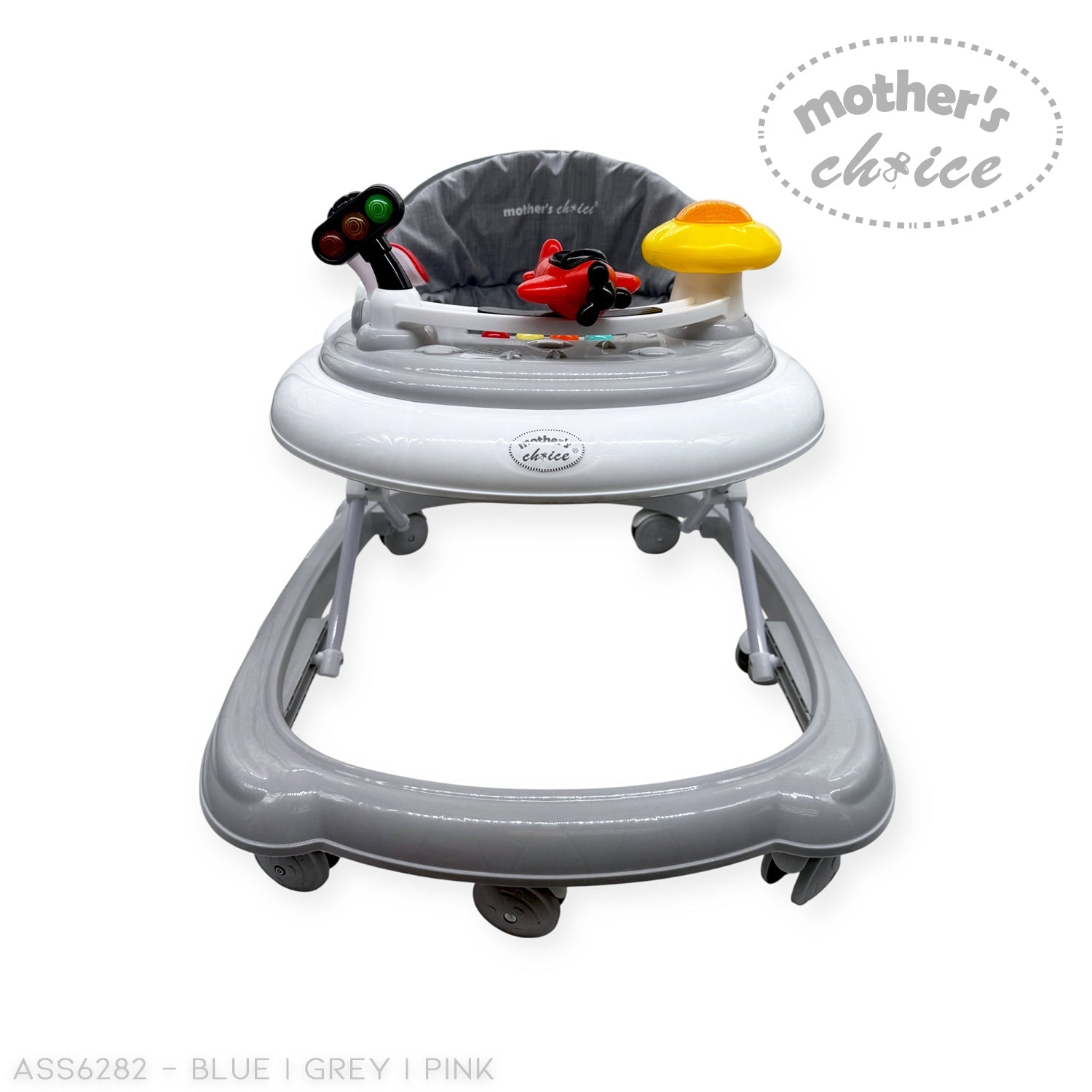 Mothers Choice Baby Walker with Music &amp; Lights - Adjustable Activity Walker