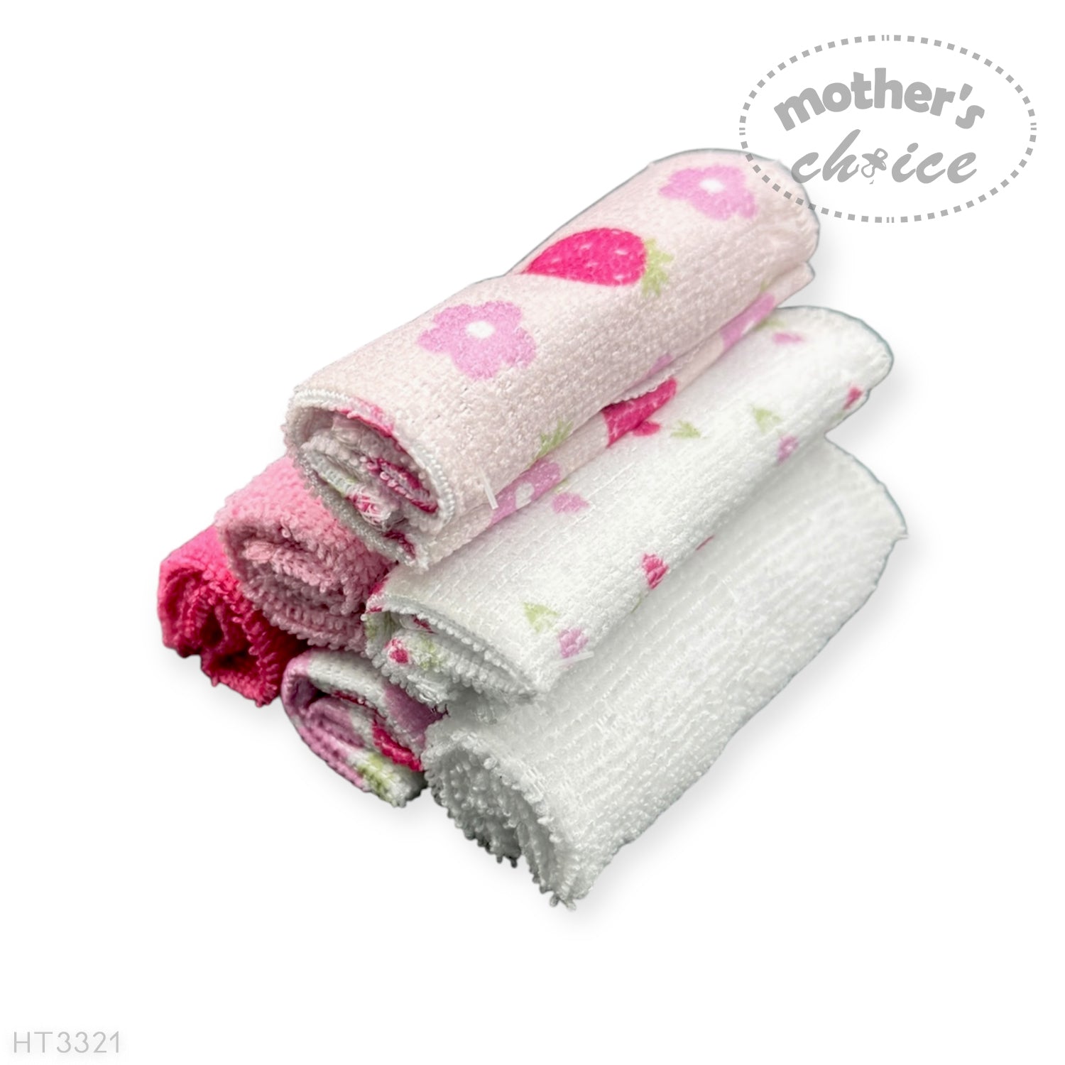 Mothers Choice 6 Pack Baby Washcloth Set - Flowers
