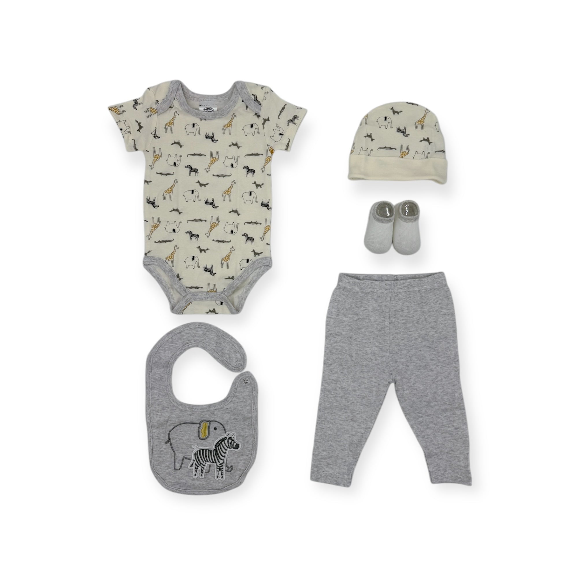 Mothers Choice 5-Piece Baby Gift Set - Grey Elephant