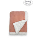 Pink and white blanket with 'Mother's Choice' branding on a white background
