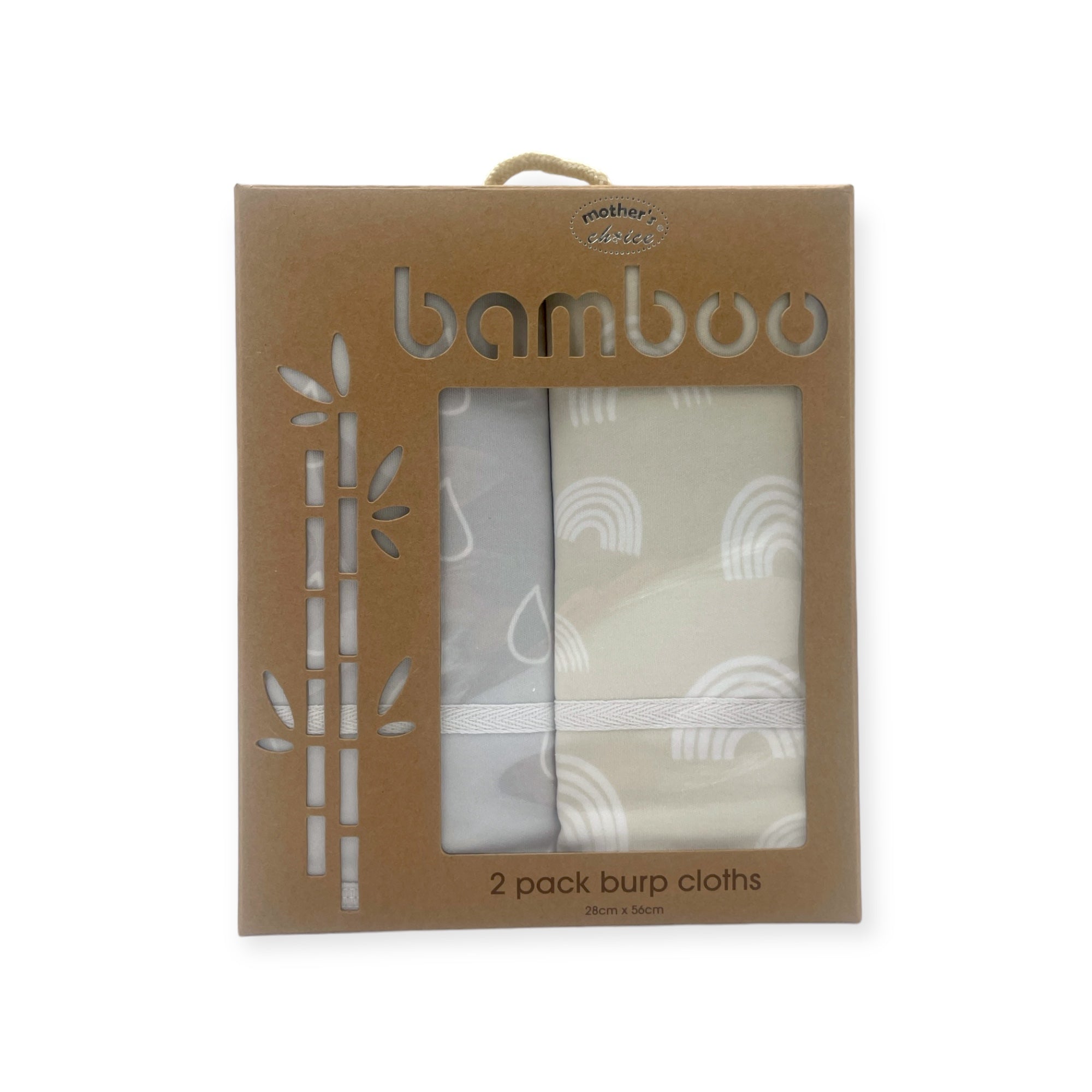 M/C BAMBOO 2PK BURPERS STONE