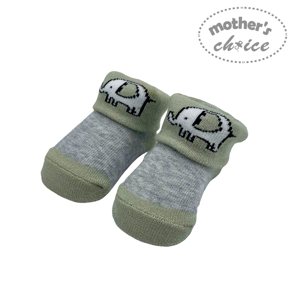 Mothers Choice  Fancy Box Socks `Olive/Grey Elie`