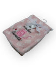 M/C PRINTED FLANNEL BLANKET GIRL'S CAT