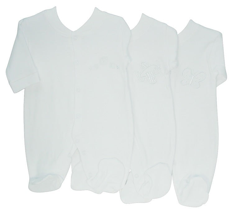 Three white shirts on a white background