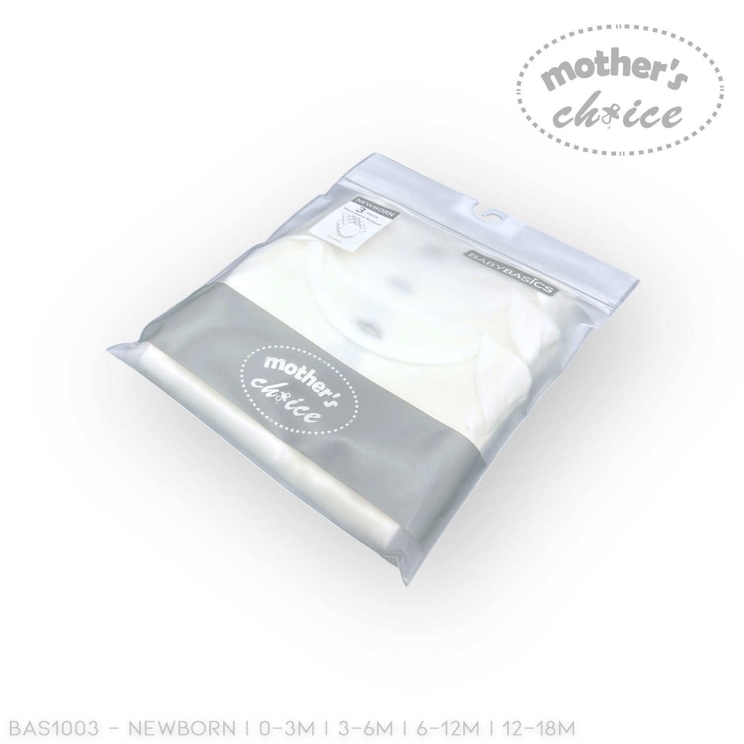 Package of white baby blanket with 'Mother's Choice' branding on a white background