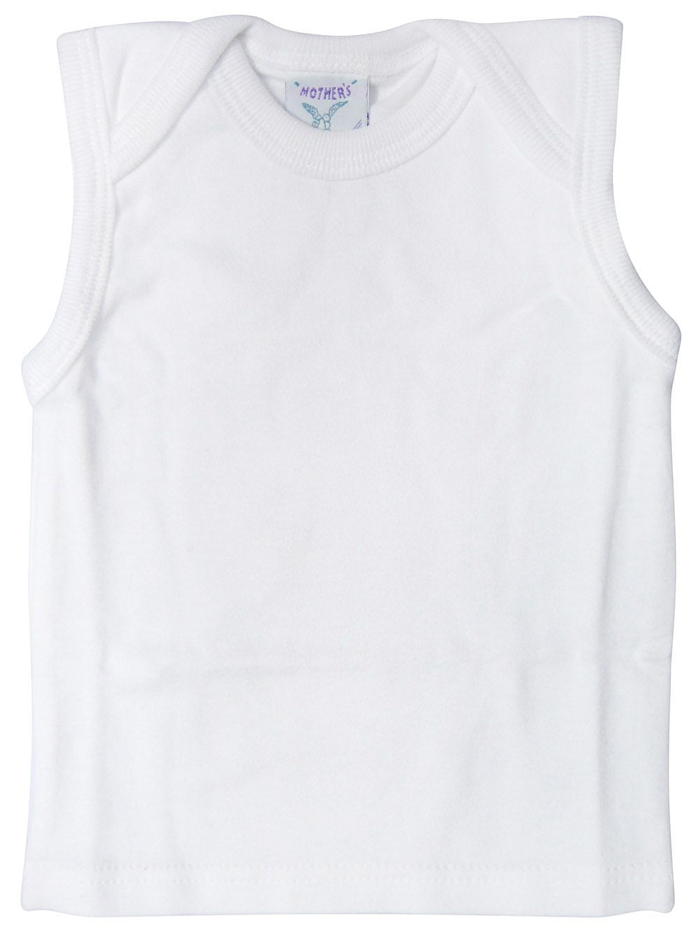 White sleeveless shirt on a white background