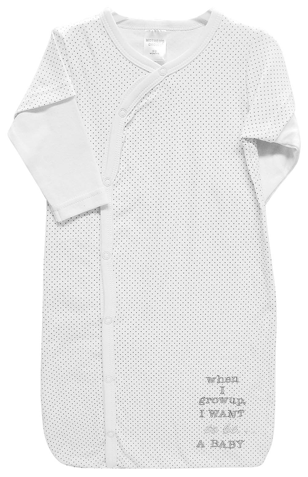 Baby sleeping bag with text on a white background