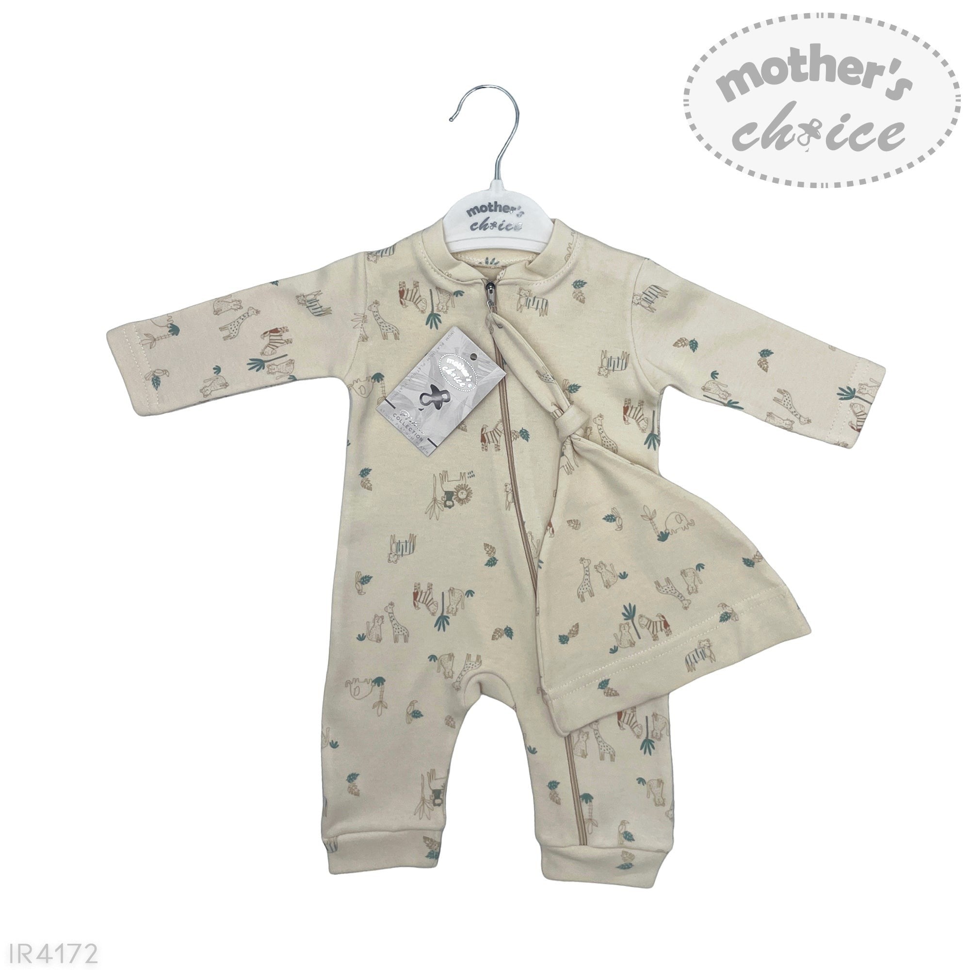 2 piece grower set baby boy natural safari outfit