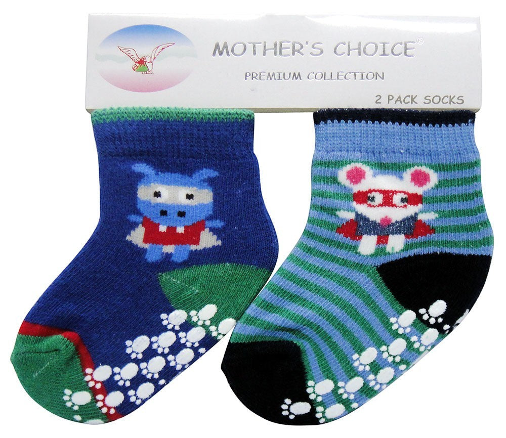 baby boy socks with grip soles non slip