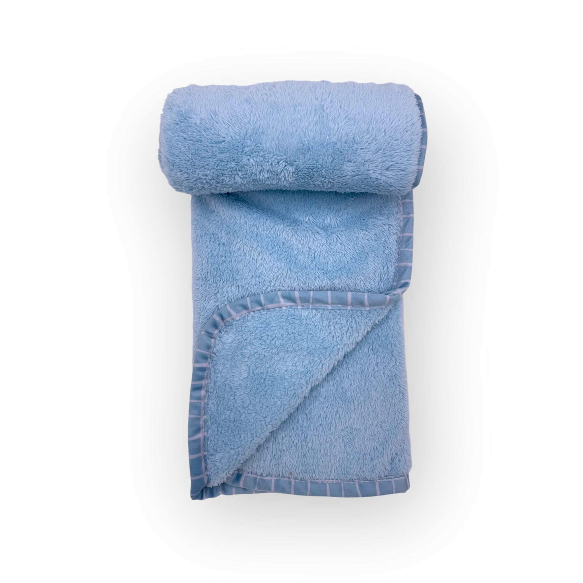 Mothers Choice Super Soft Coral Fleece Blanket &amp; Pillow Set – Blue Bear