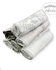 Mothers Choice  6 Pack Washcloth Set Grey Safari