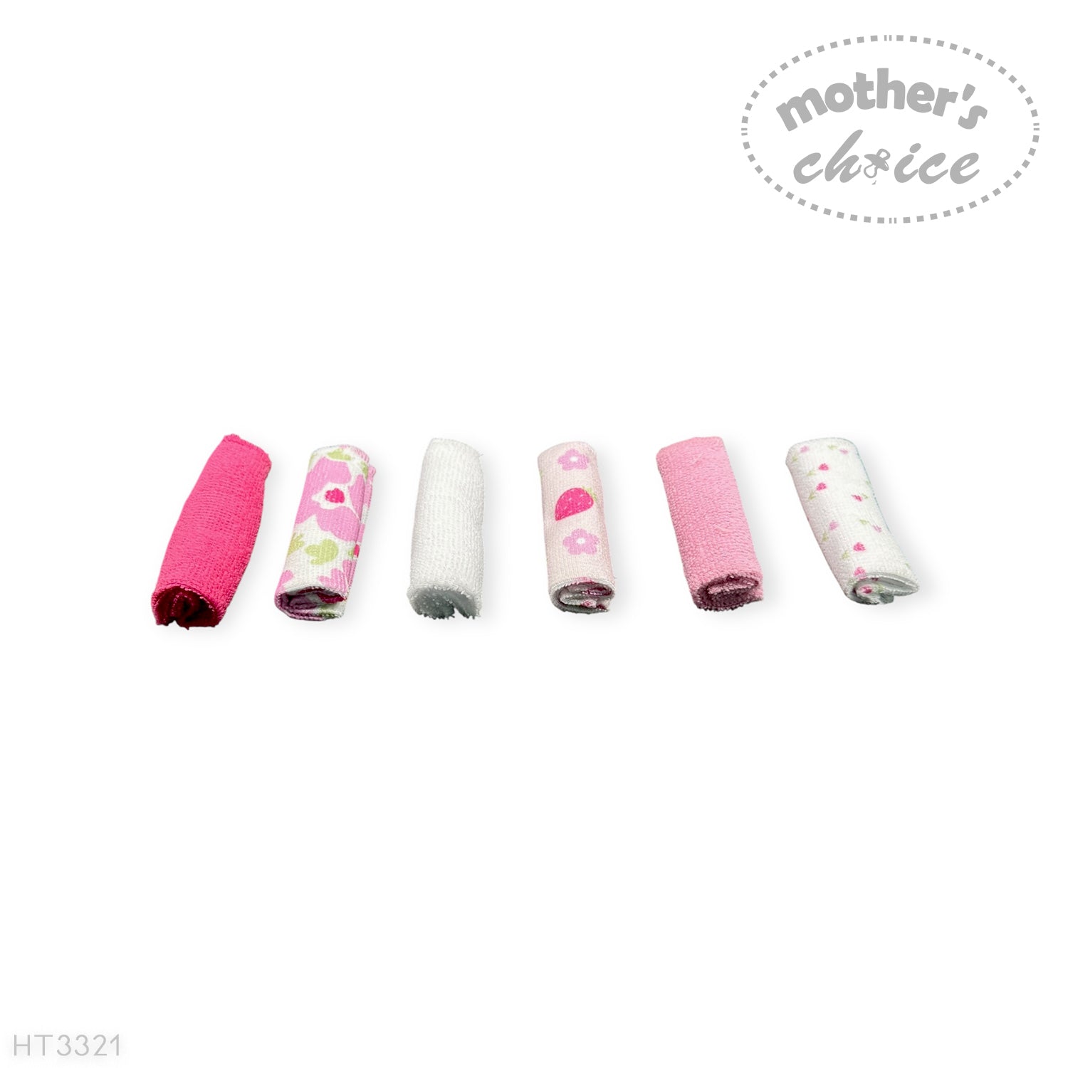 Mothers Choice 6 Pack Baby Washcloth Set - Flowers