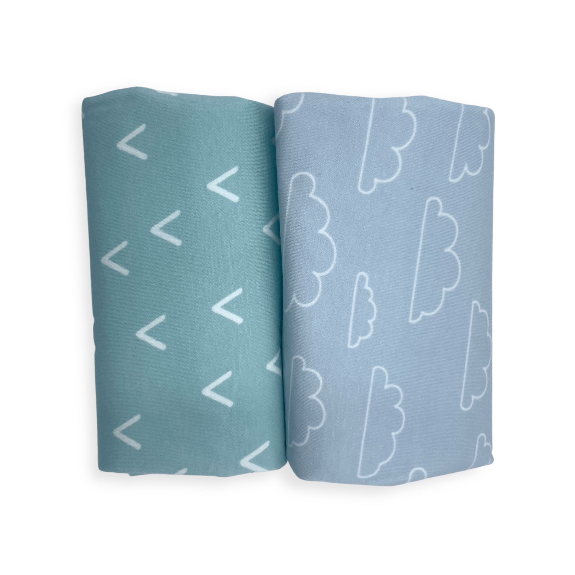 M/C BAMBOO 2PK  WATERPROOF CHANGE MAT  BLUE