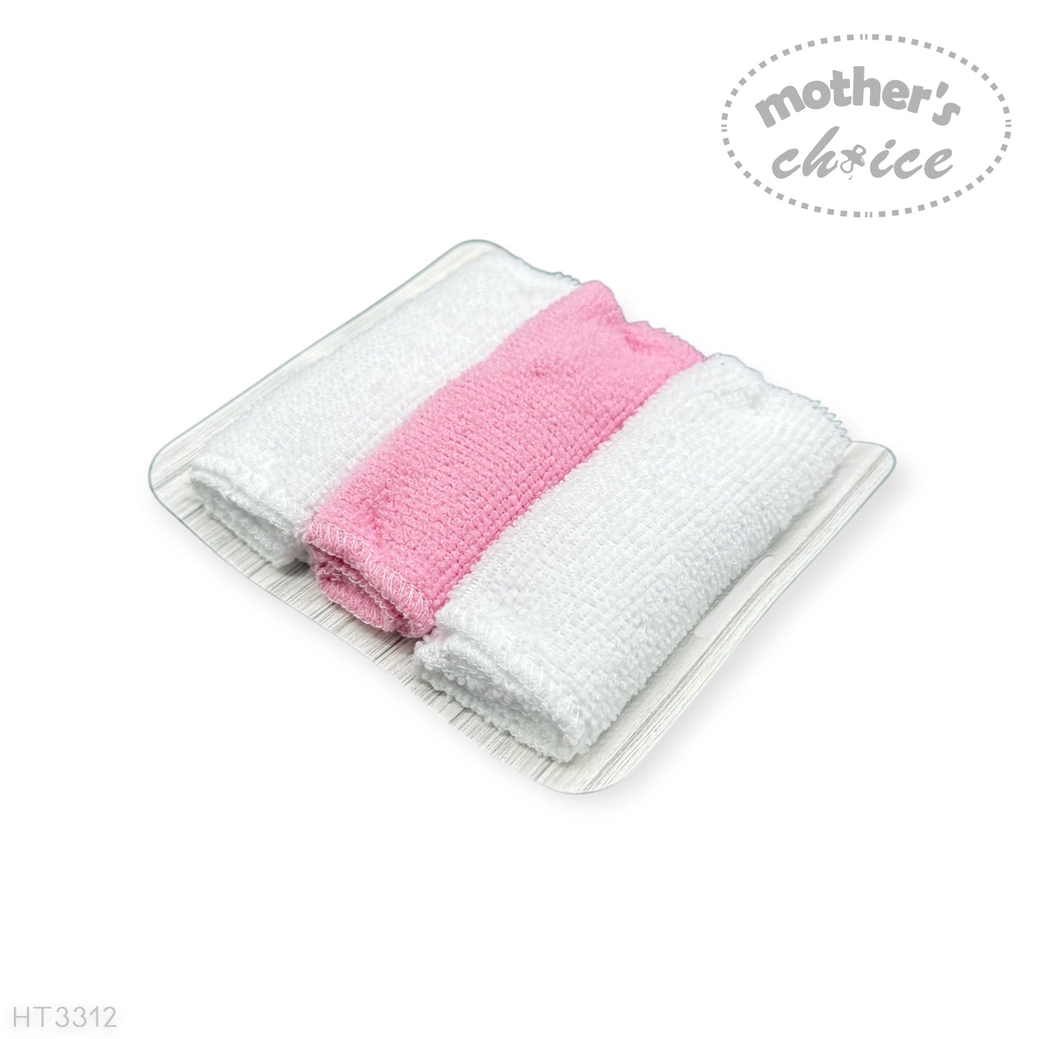 Mothers Choice Baby Hooded Towel &amp; Washcloth Set - So Loved Pink Roses