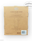 Cardboard packaging for 2-pack muslin wraps with 'Mother's Choice' branding on a white background.