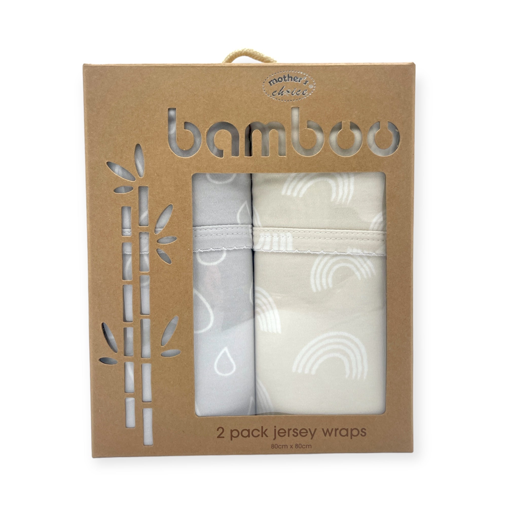 M/C BAMBOO 2PK JERSEY WRAP STONE