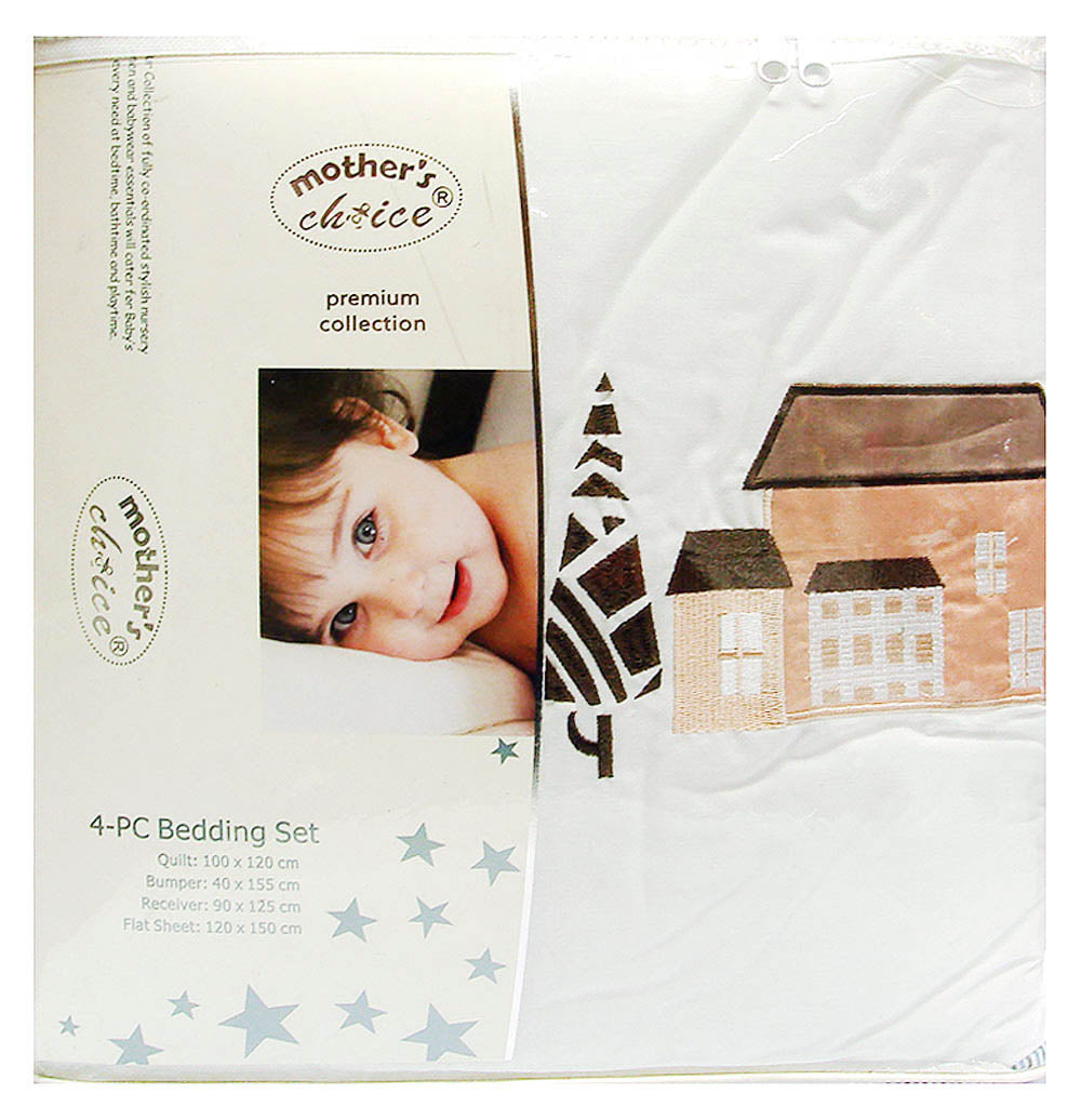 Mothers Choice 4 Piece Bedding Set Beige City