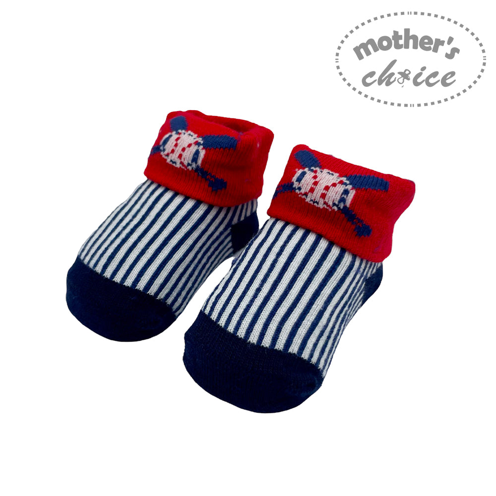 Mothers Choice  Fancy Box Socks `Boys Baseball`