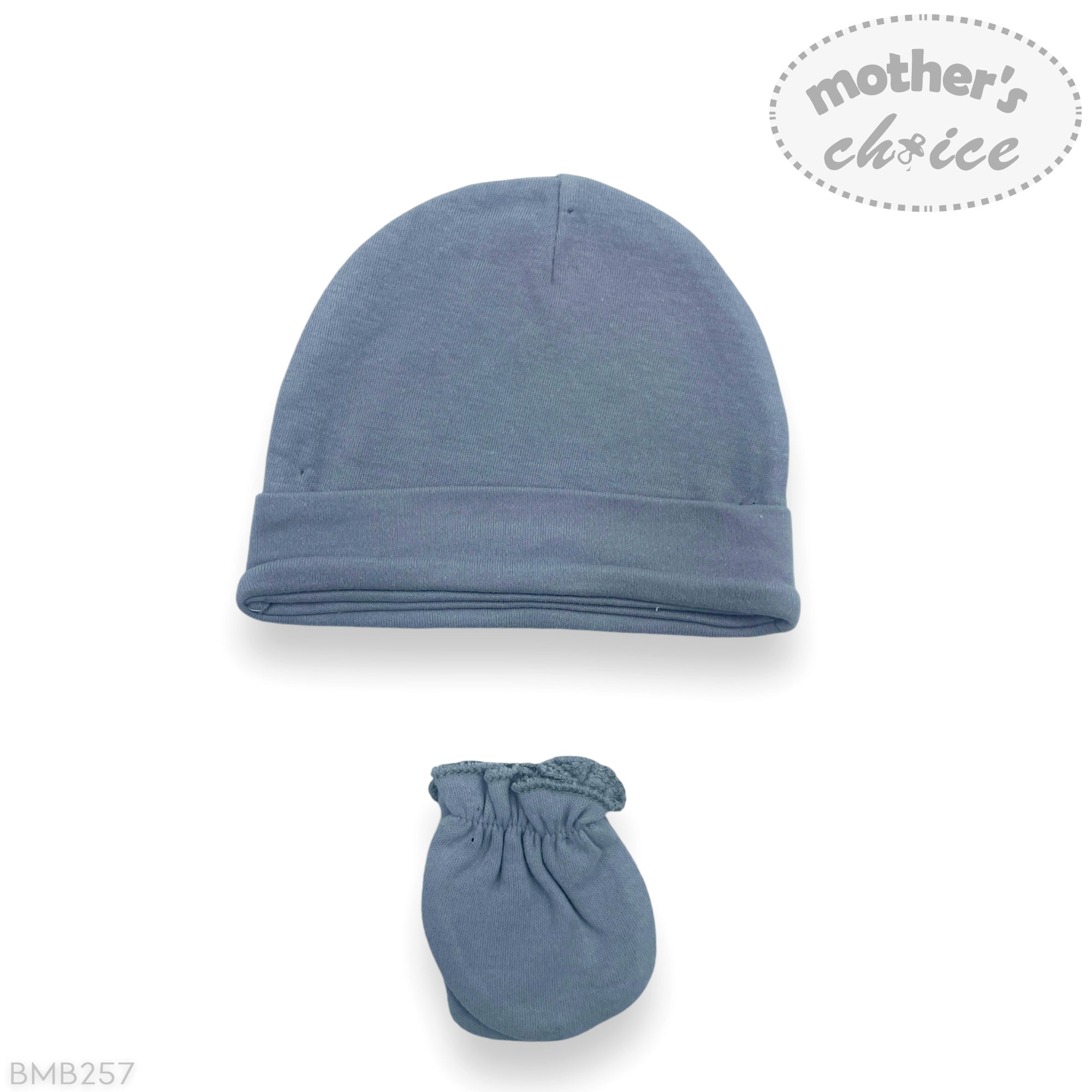 M/C 6PK BEANIE HAT &amp;amp; MITTEN SET GREY/MINT