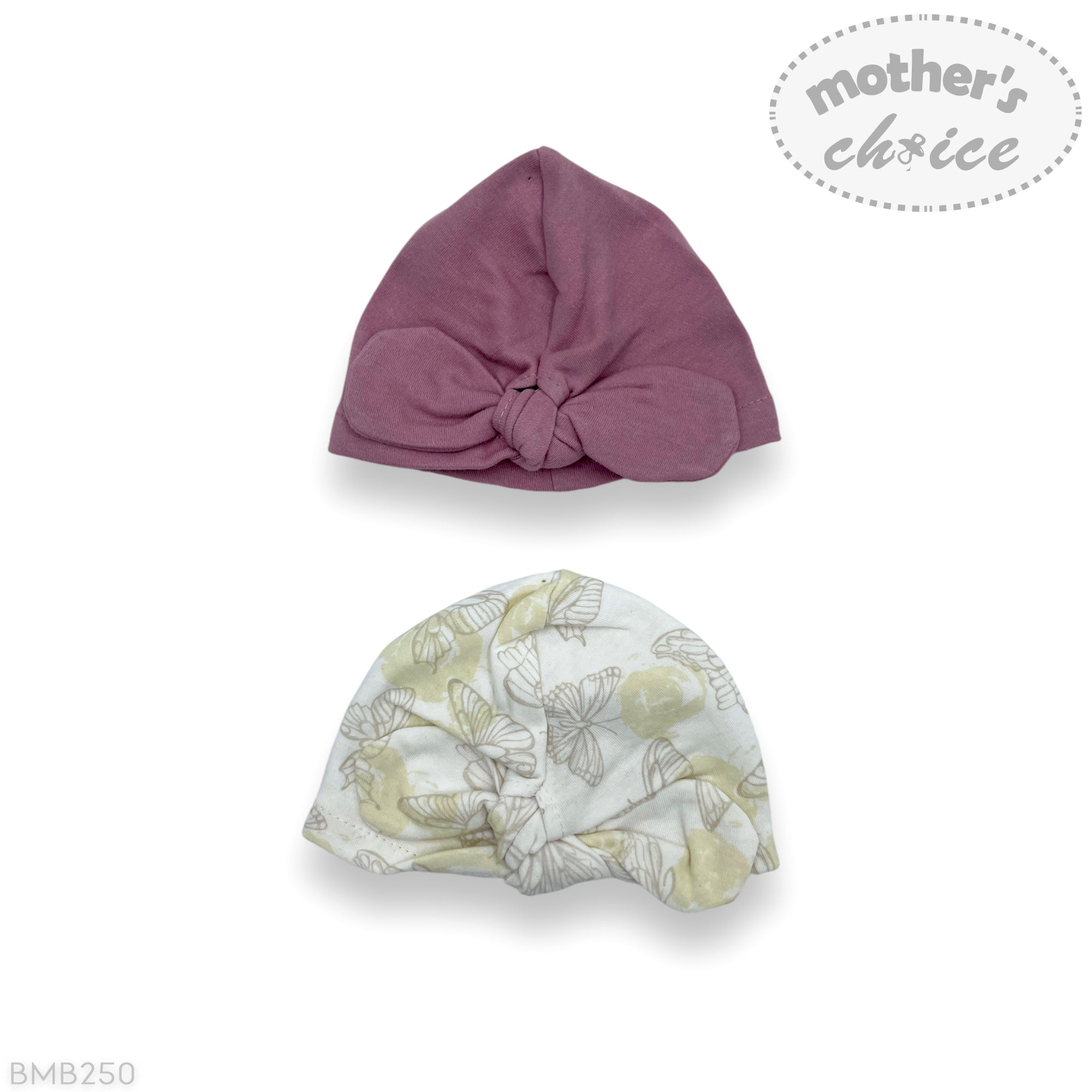 M/C 2PK GIRLS BEANIE SET BUTTERFLY