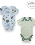 M/C 2 PACK ROMPER 'MINT ART' 3-6M
