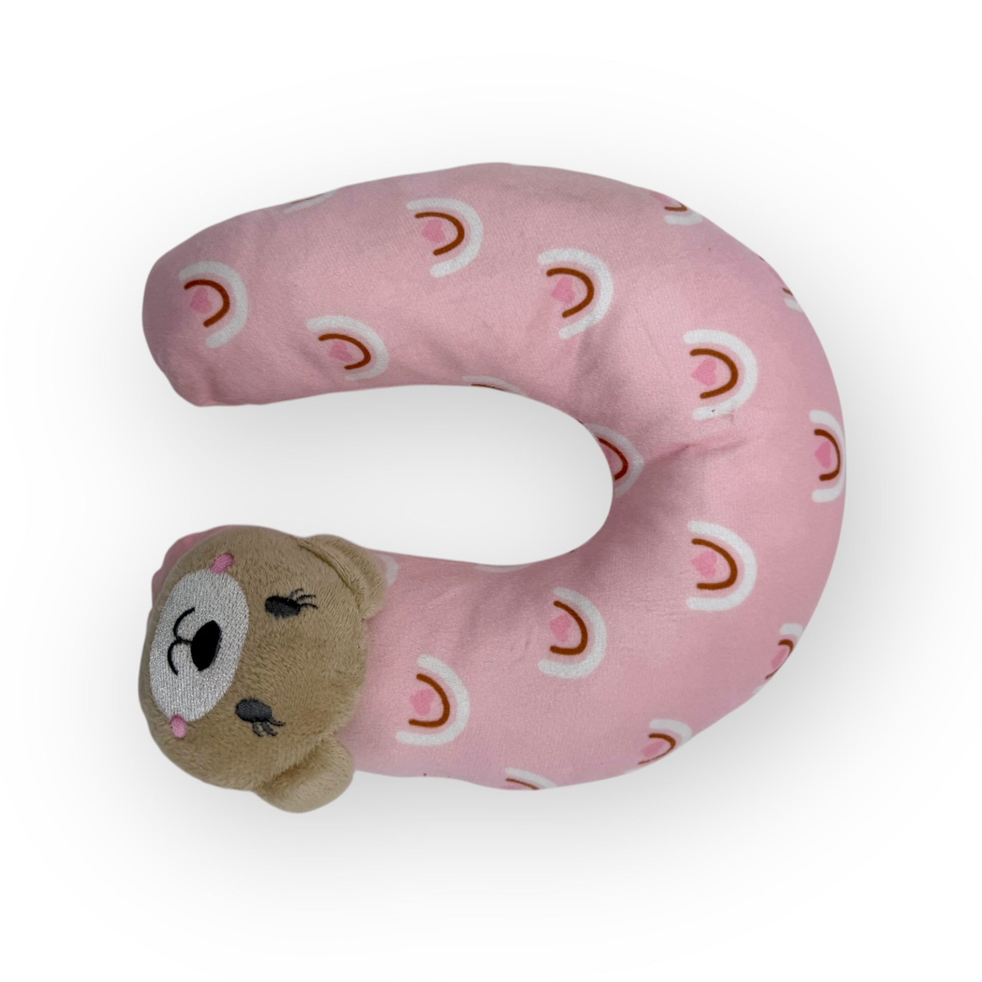 M/C SUPER SOFT CORAL FLEECE WITH PRINTED MINK BINDING BLANKET AND PILLOW SET GIRL&#39;S PINK BEAR