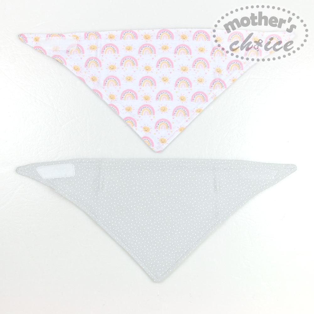 Mothers Choice  100% Cotton 4 Pack Bandana Bibs Elie/Rainbow