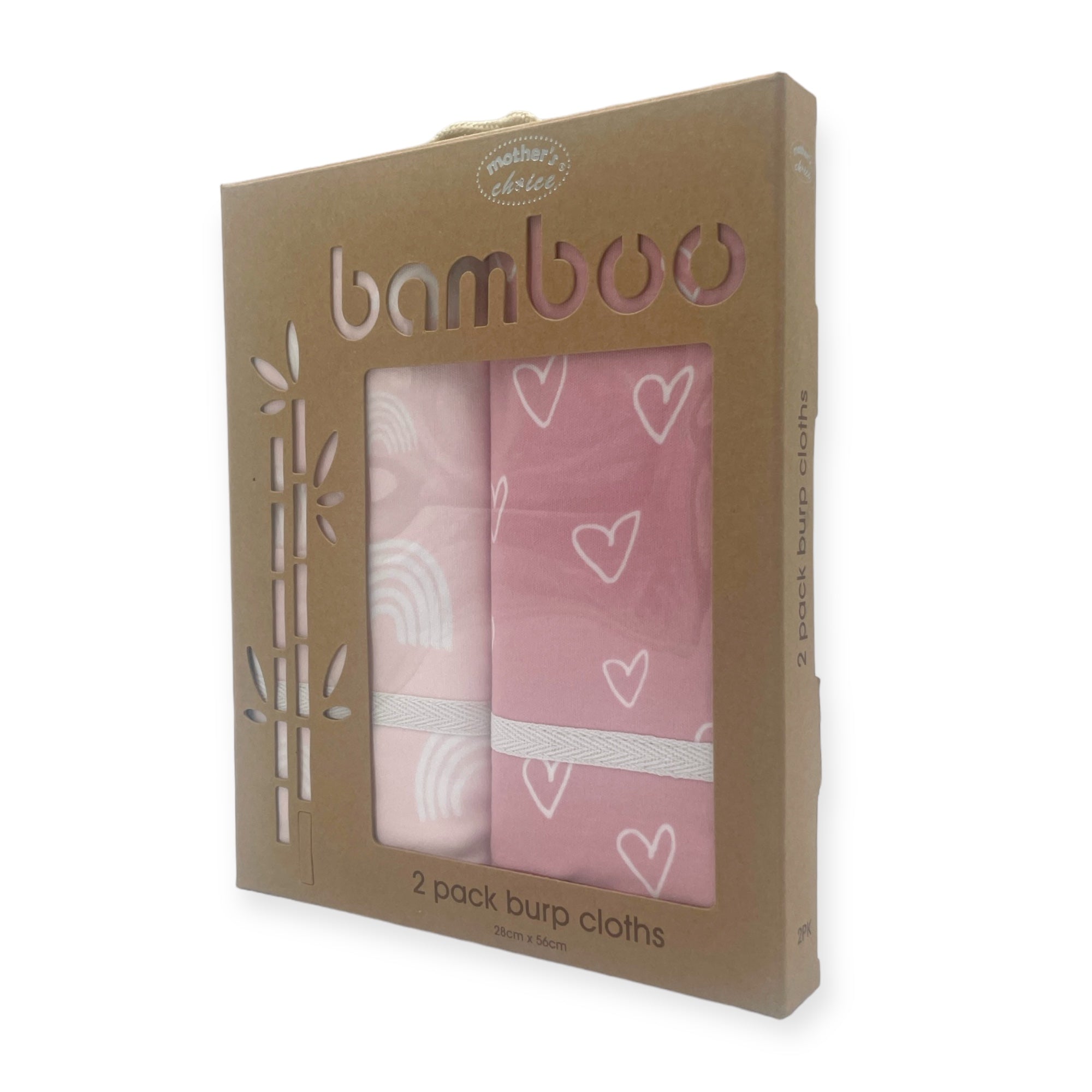 M/C BAMBOO 2PK BURPERS PINK