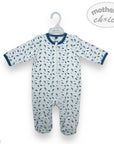 M/C QUILTED GROWER 'BLUE/GREY LEAF' 3-6M