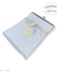 Mothers Choice  Cotton Waffle Blanket Blue Star Embroid