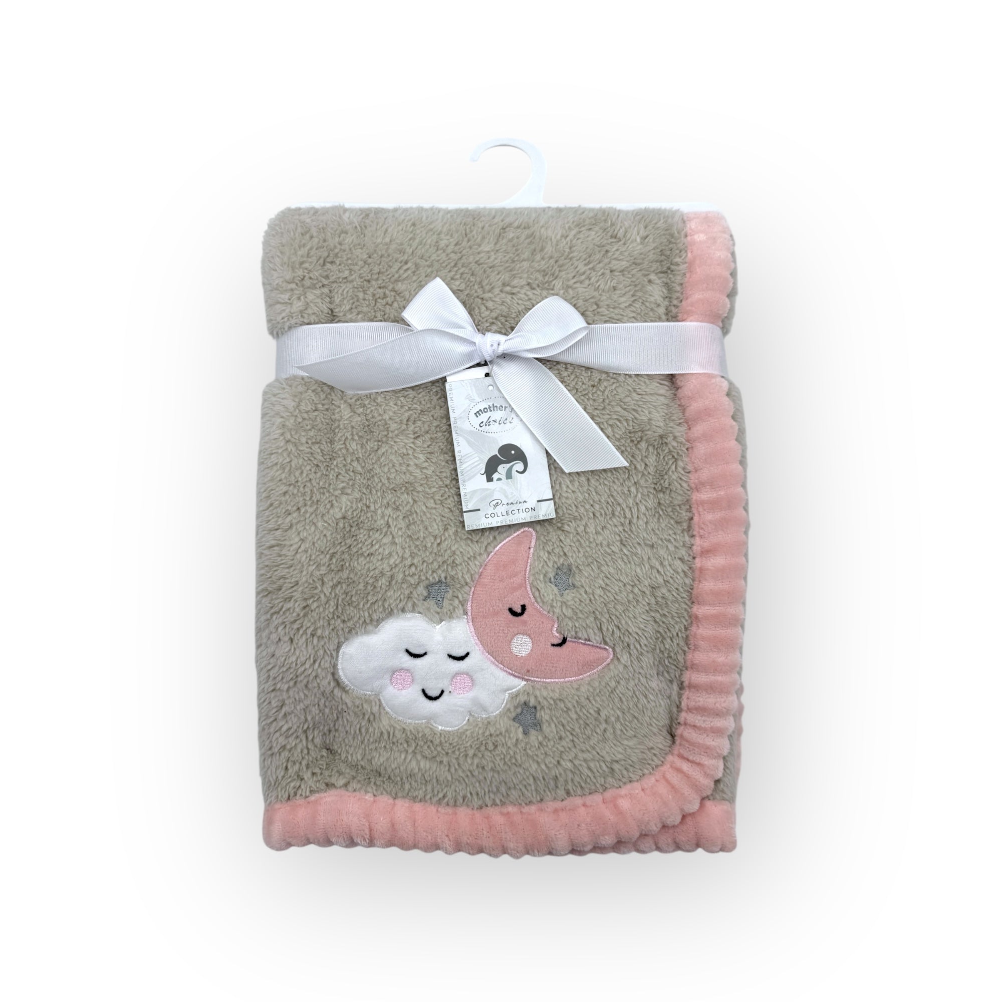 M/C SUPER SOFT CORAL FLEECE AND BINDING BLANKET GIRL&#39;S MOON