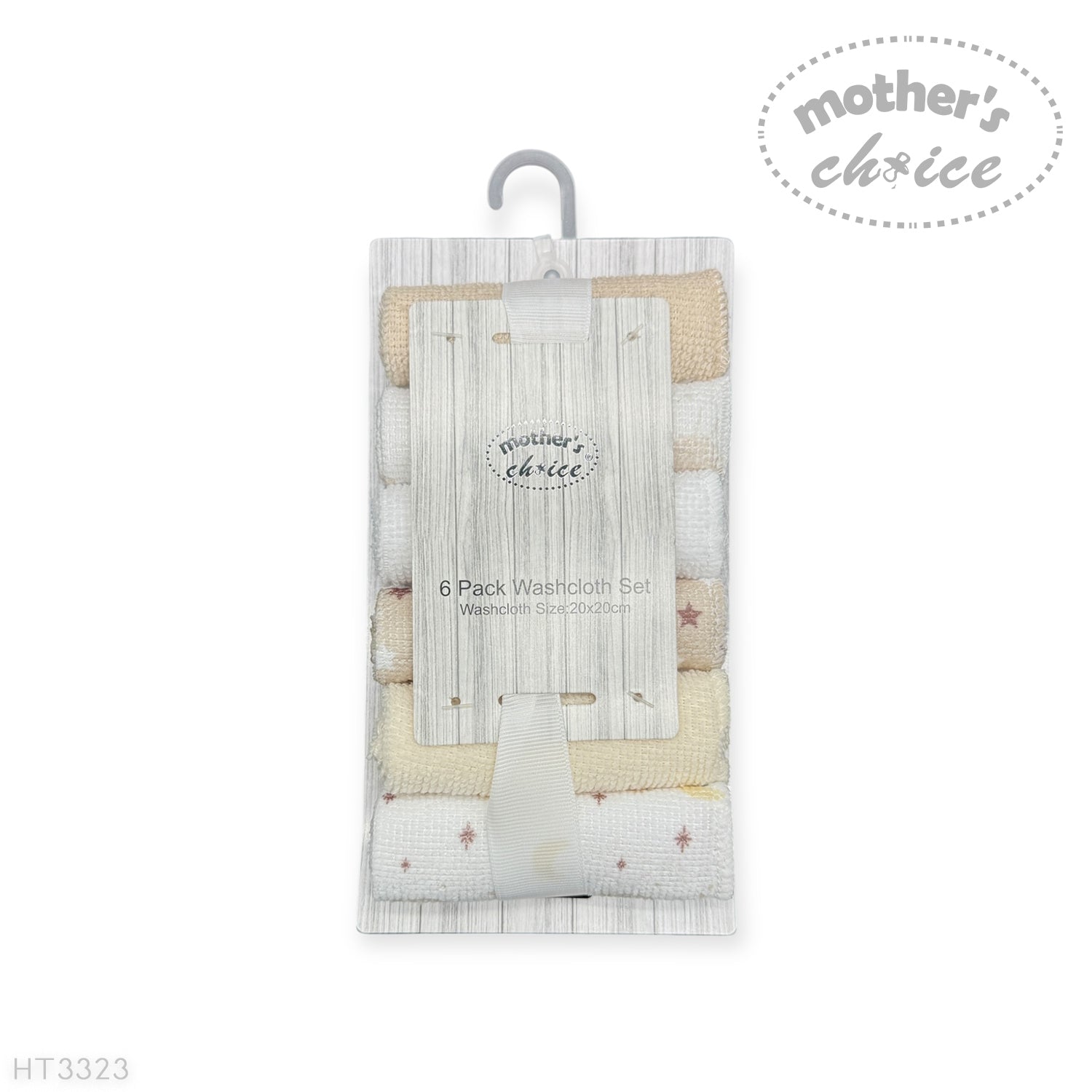 Mothers Choice 6 Pack Baby Washcloth Set - Moon