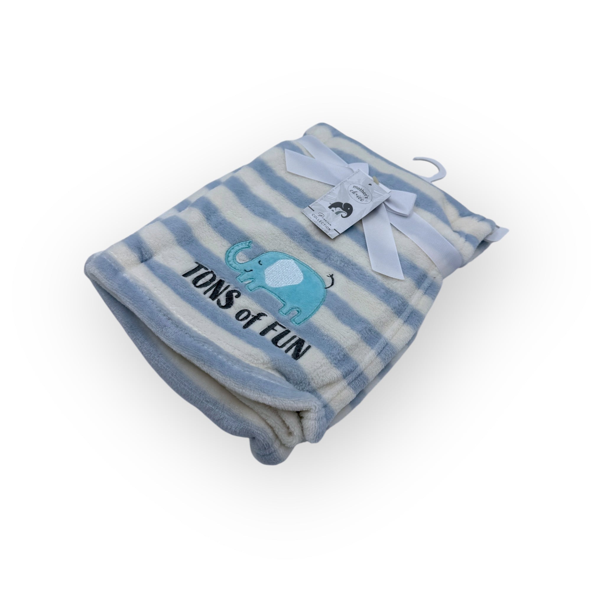 M/C PRINTED FLANNEL BLANKET BOY&#39;S ELEPHANT