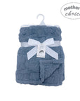 Mothers Choice  Single Layer Jacquard Blanket Blue
