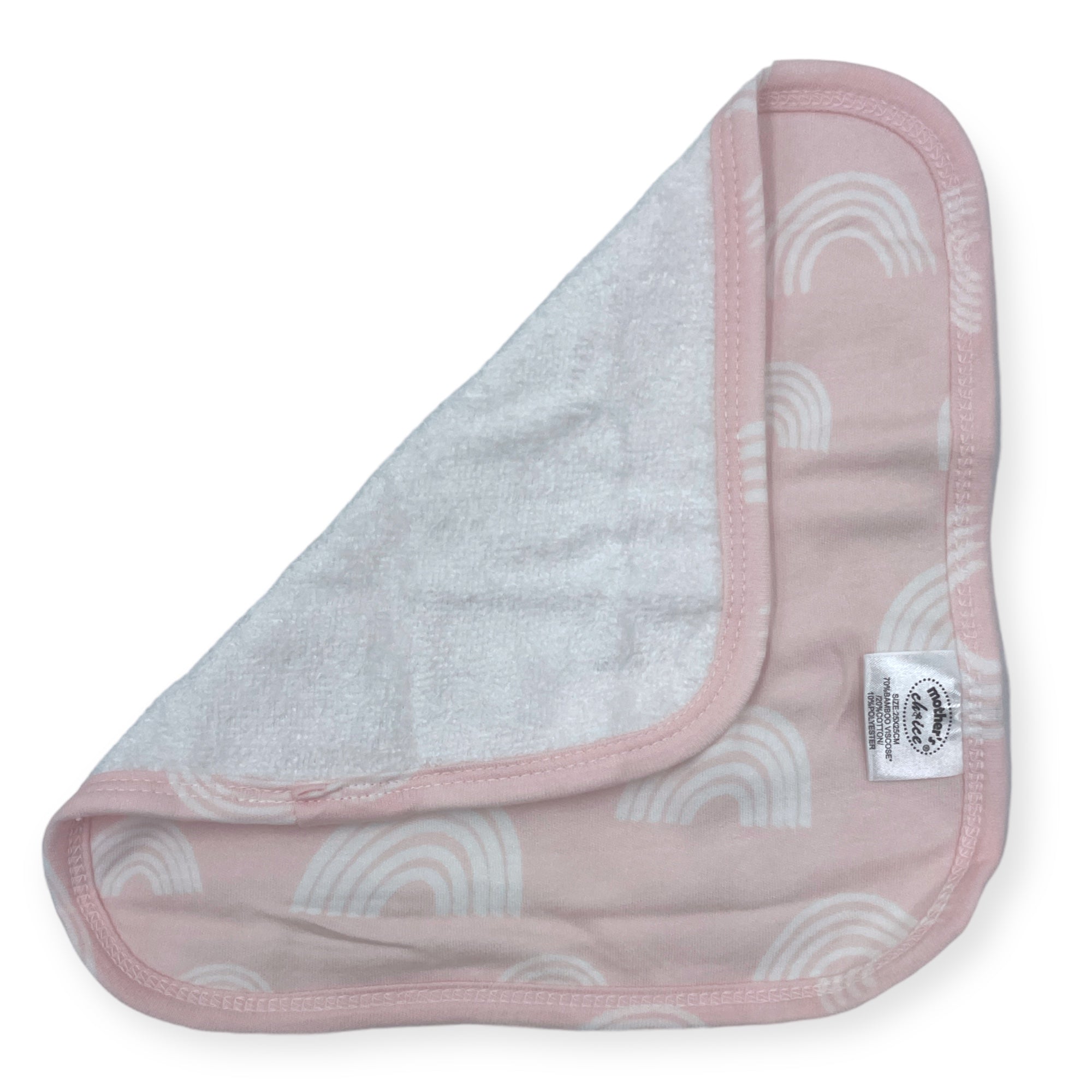Mothers Choice  Bamboo 3 Pack Facecloths Pink