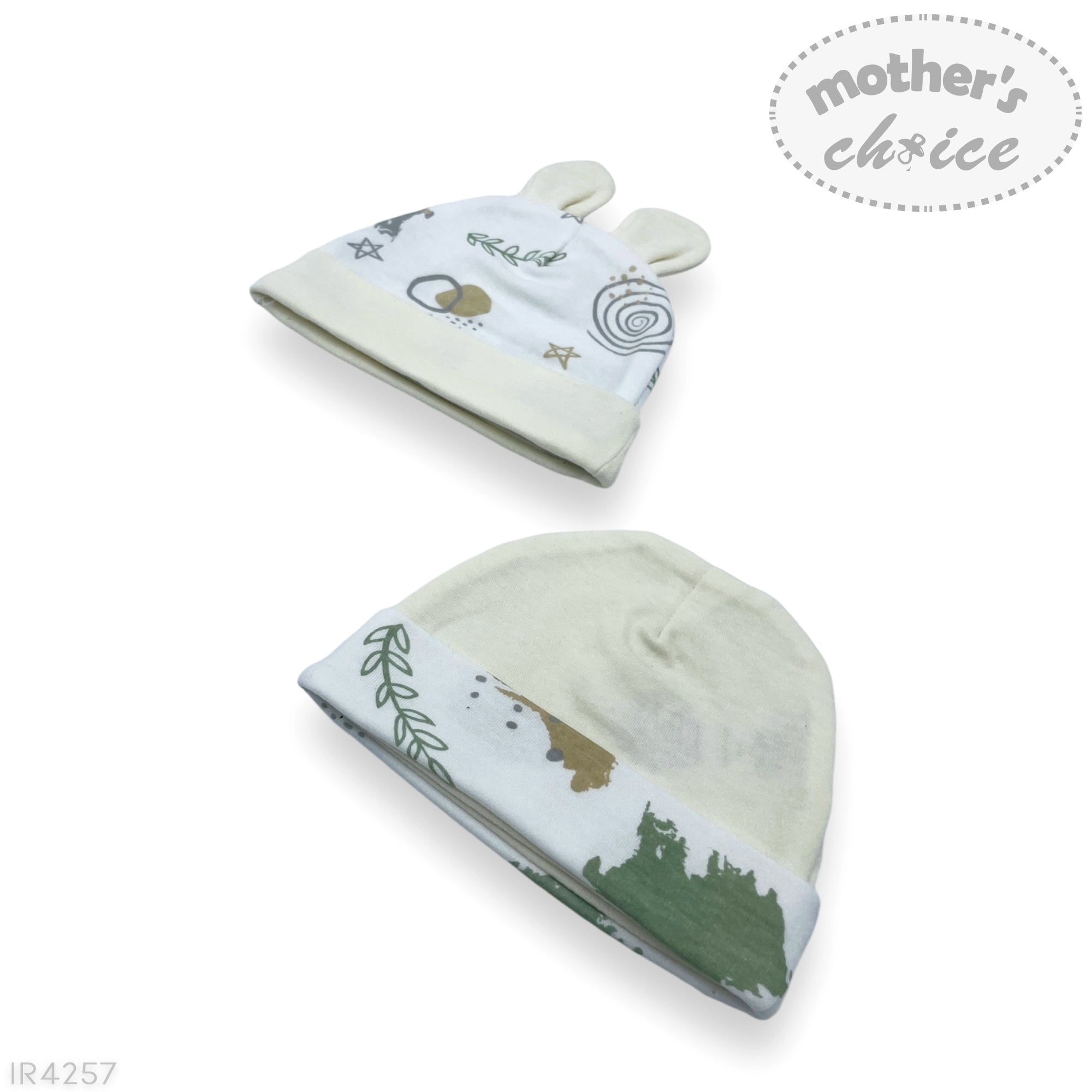 M/C 2PK TURBAN HAT SET WITH EARS  &#39;MINT ART&#39;