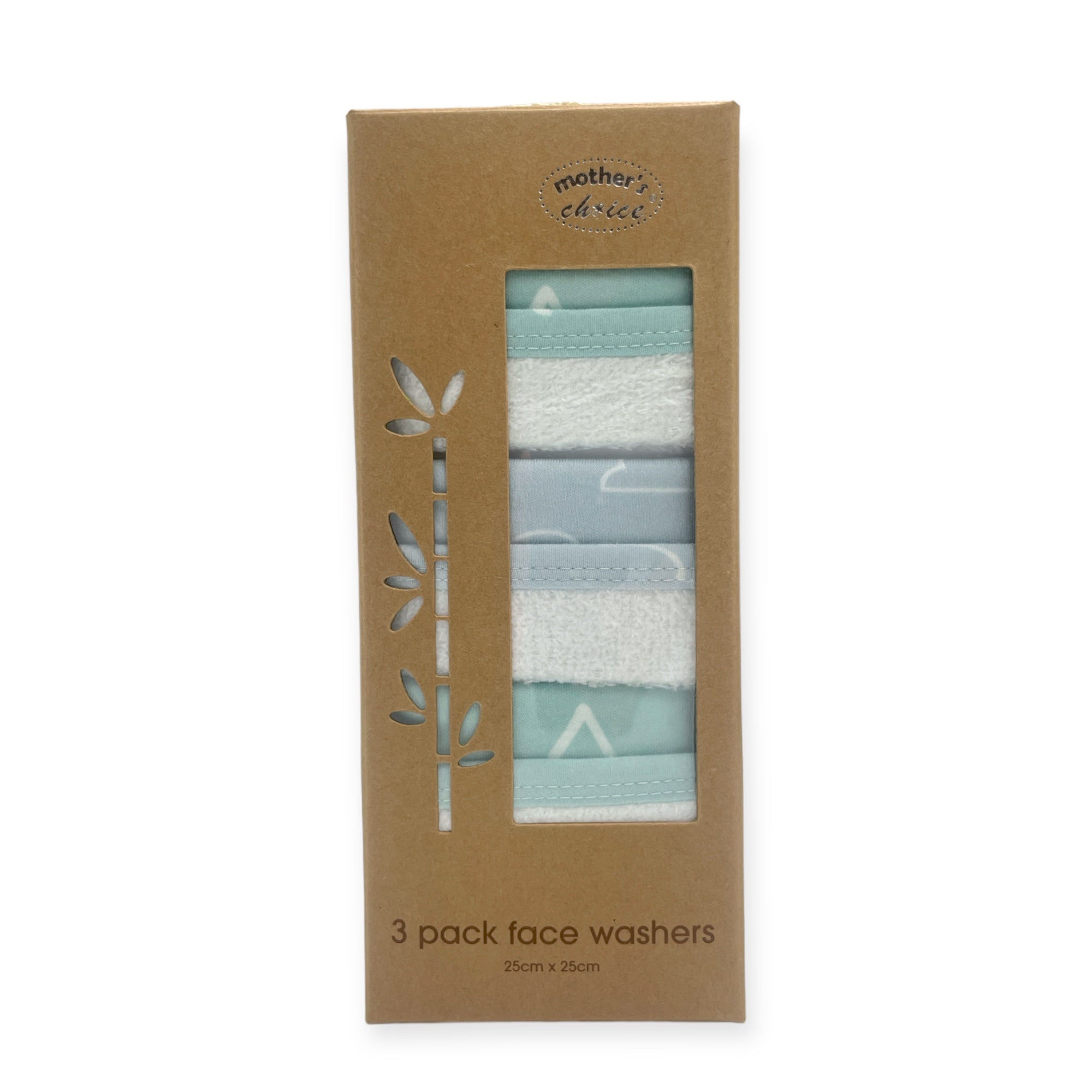 M/C BAMBOO 3PK FACECLOTHS BLUE