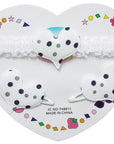 Mothers Choice Infant Girls Hair Accessories Set White Spotted Heart
