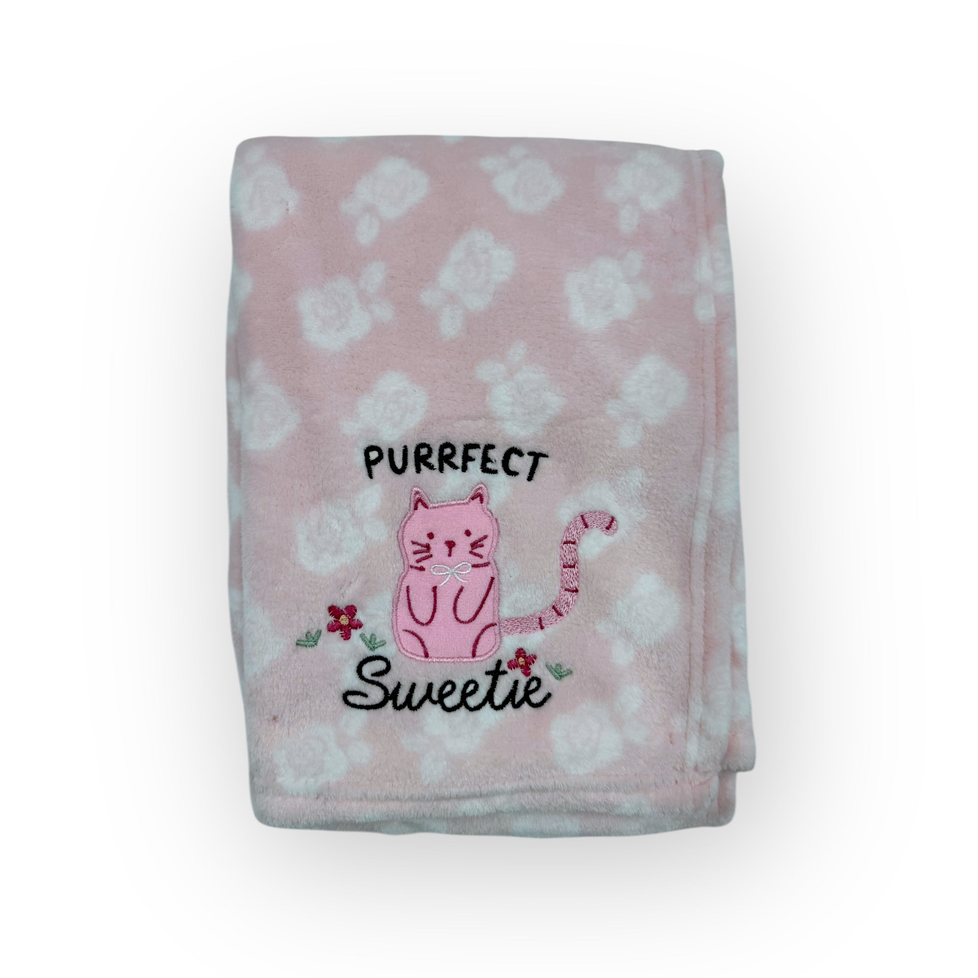 M/C PRINTED FLANNEL BLANKET GIRL&#39;S CAT