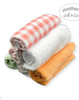 Mothers Choice  6 Pack Washcloth Set Peach Fruit