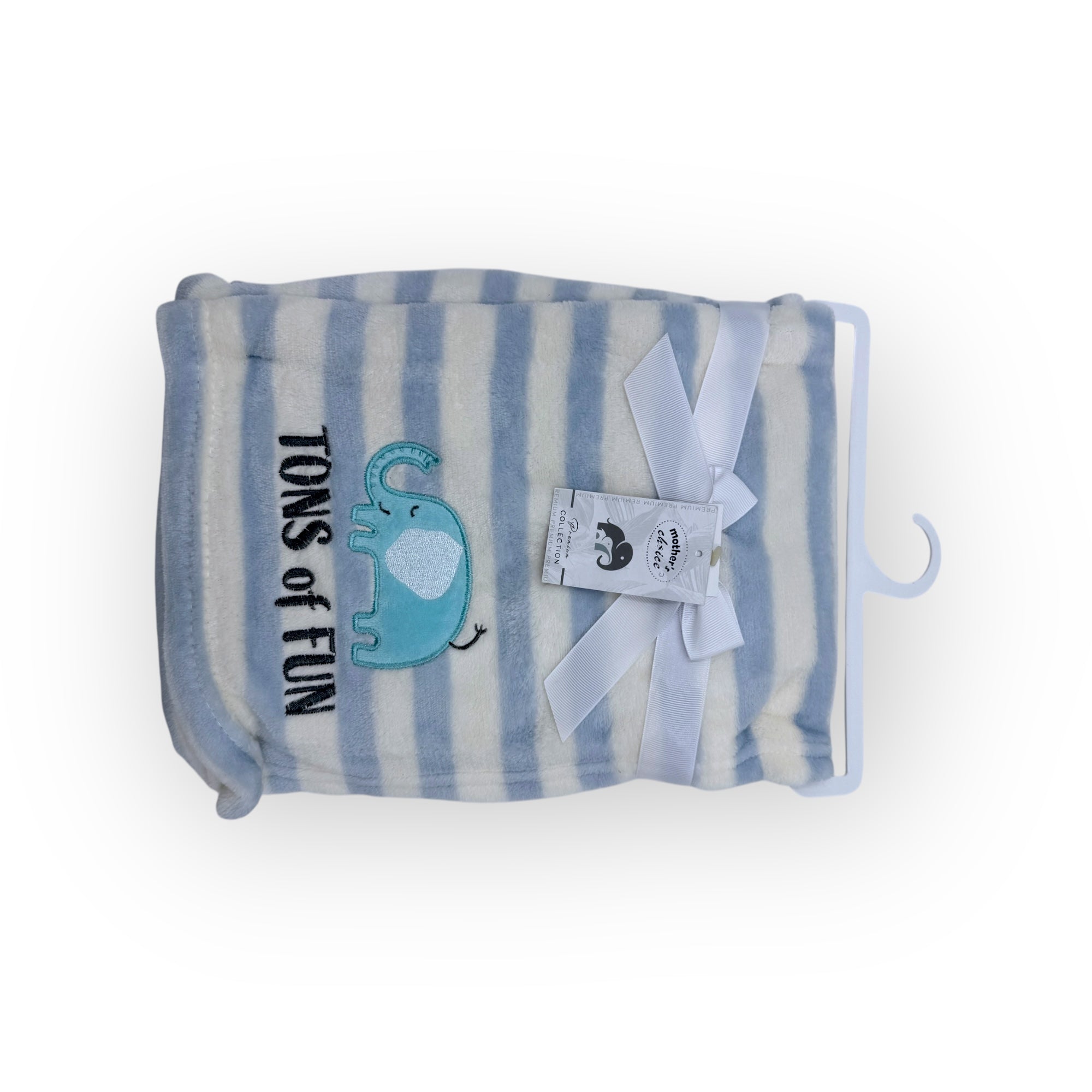 M/C PRINTED FLANNEL BLANKET BOY&#39;S ELEPHANT