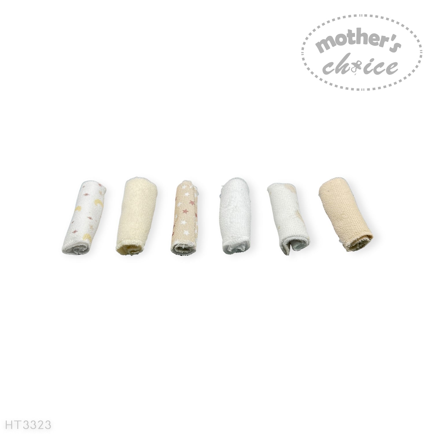 Mothers Choice 6 Pack Baby Washcloth Set - Moon