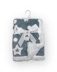 Mothers Choice  Sherpa Fleece Stars Blanket Blue
