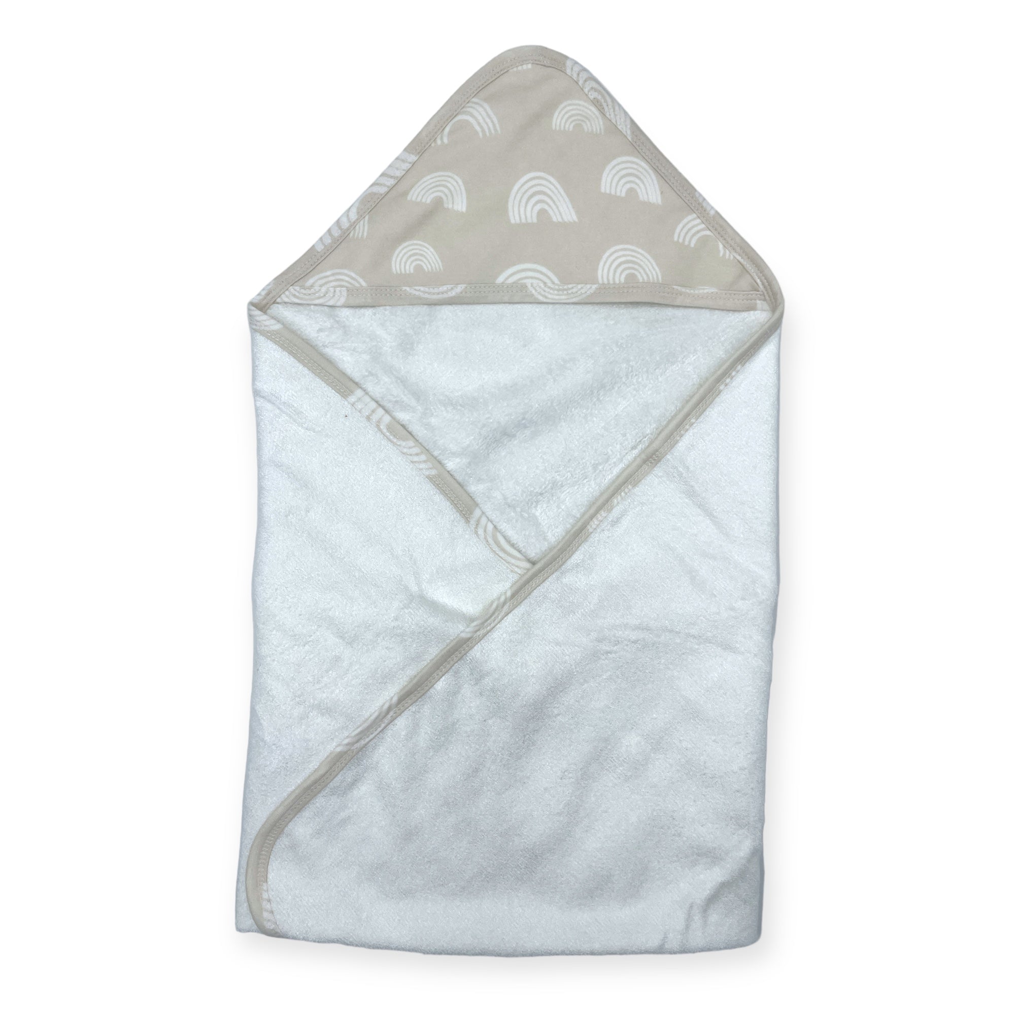 M/C BAMBOO 2PK  HOODED TOWEL STONE