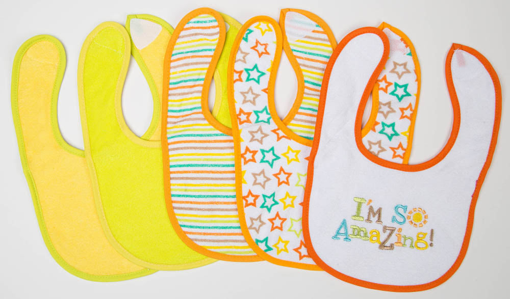 Mothers Choice 5 Pack Infant`S Multi Bibs `I`M So Amazing`
