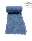 Mothers Choice  Single Layer Jacquard Blanket Blue