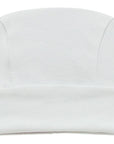 White beanie hat on a white background